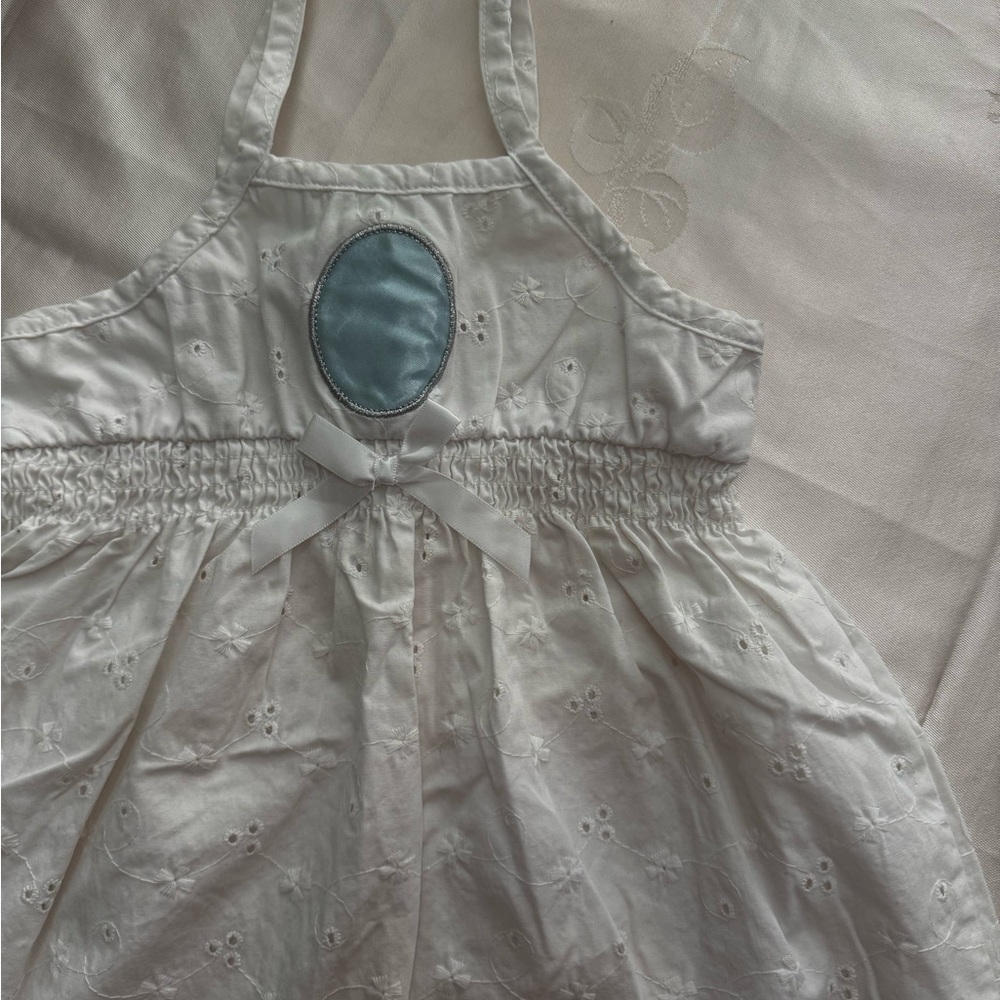 Disney White Dress with Blue Accent